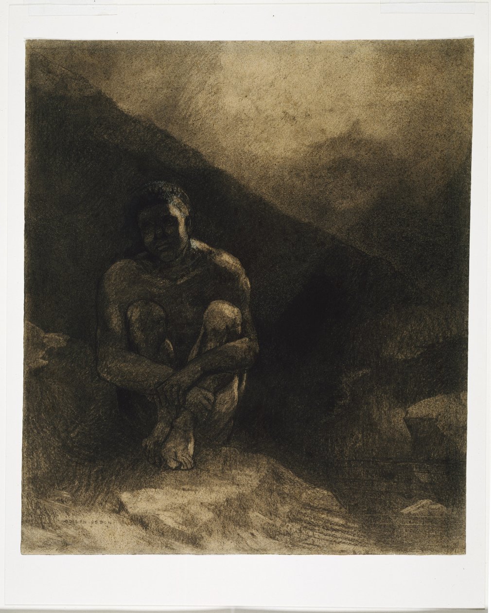 رجل بدائي ، 1872 بواسطة Odilon Redon