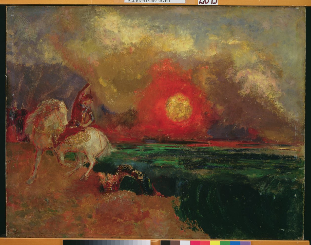 سانت جورج والتنين بواسطة Odilon Redon