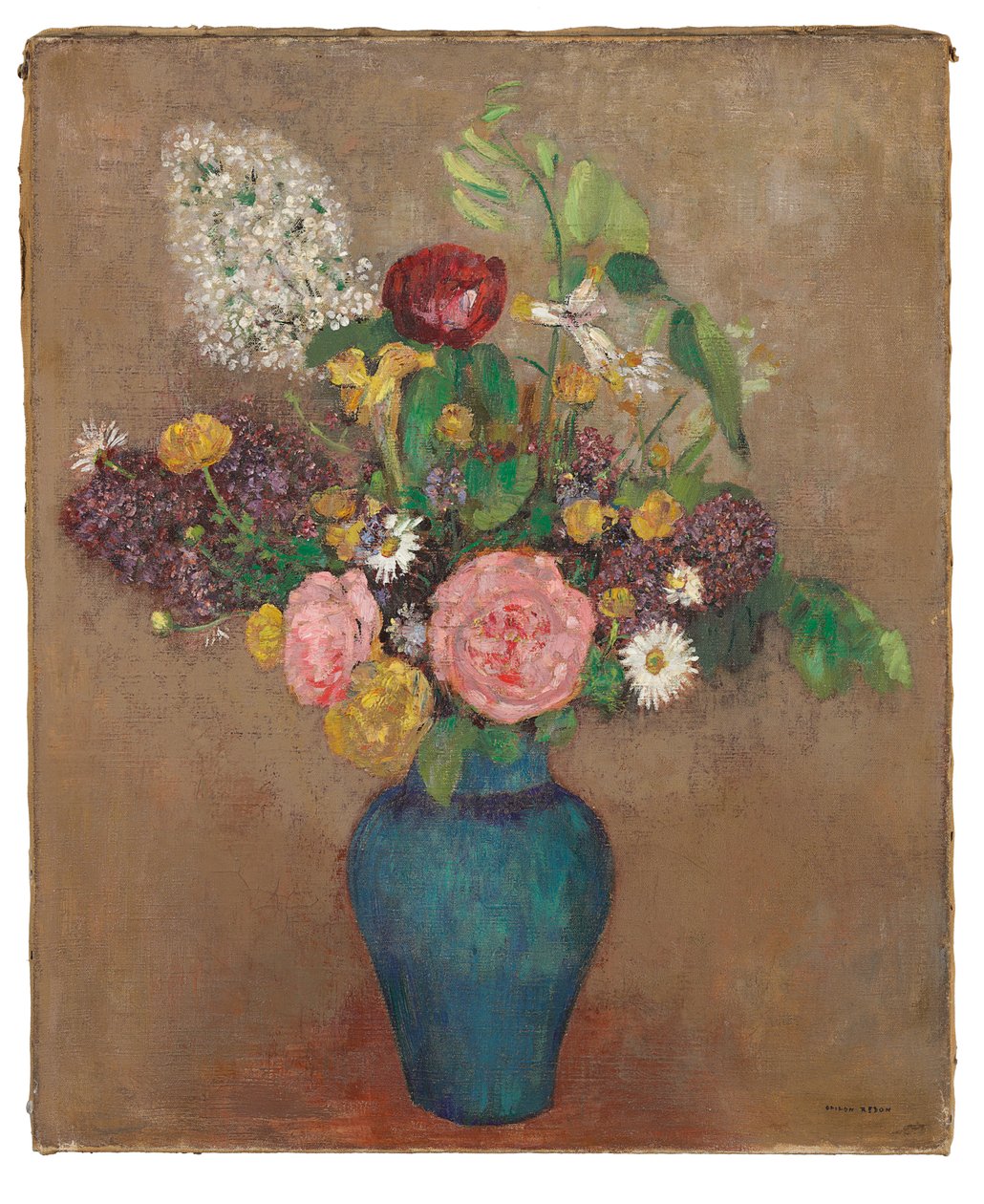 مزهرية ورود بواسطة Odilon Redon