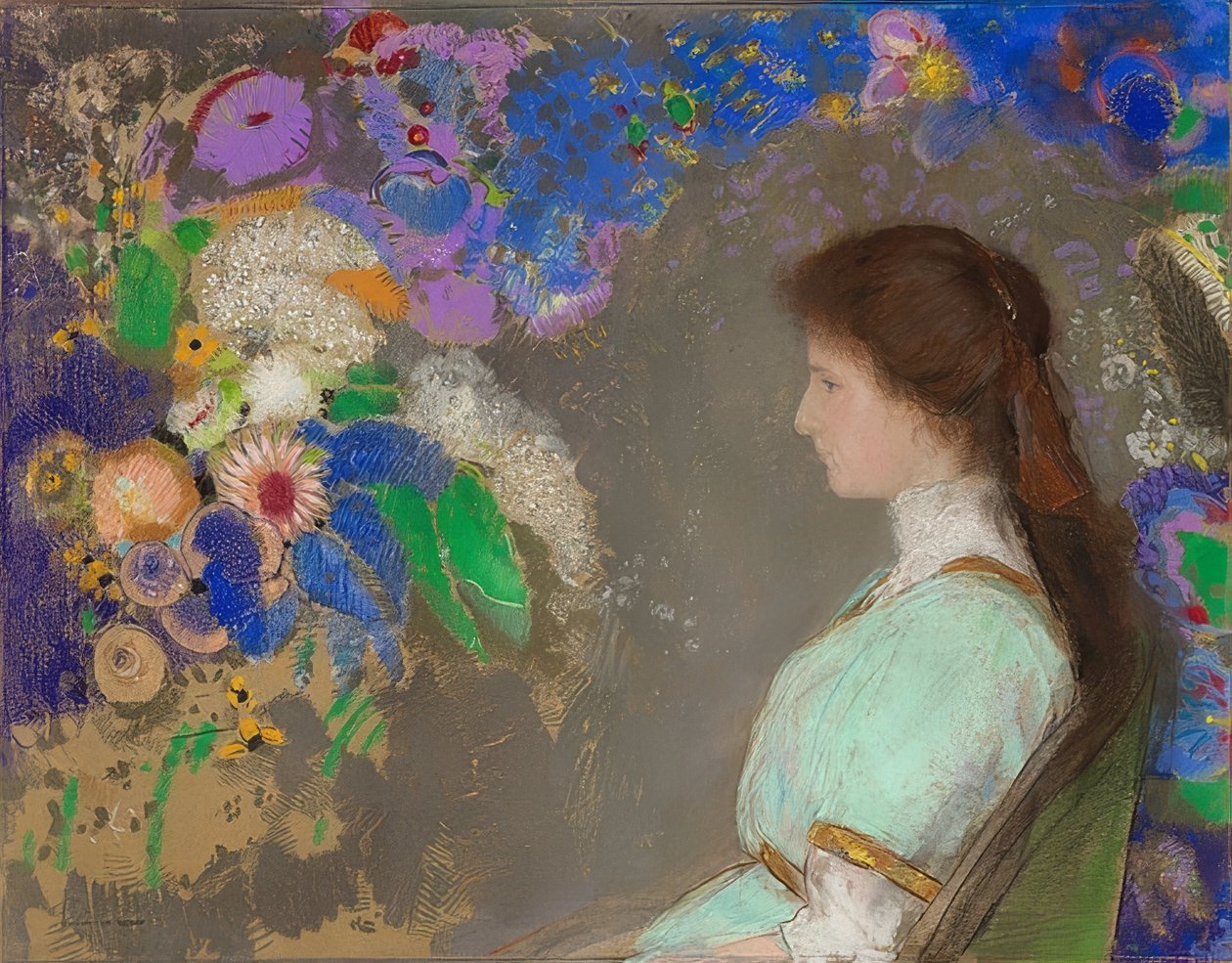 فيوليت هيمان. 1910 بواسطة Odilon Redon