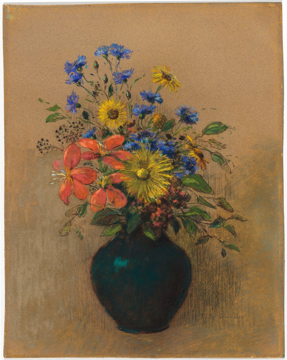 الزهور البرية بواسطة Odilon Redon