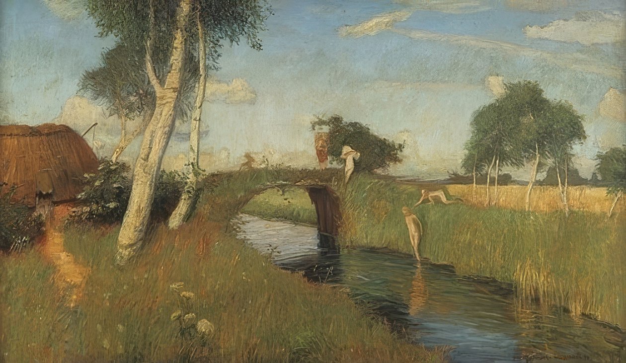 Sommer am Moorkanal. 1896 بواسطة أوتو مودرسون