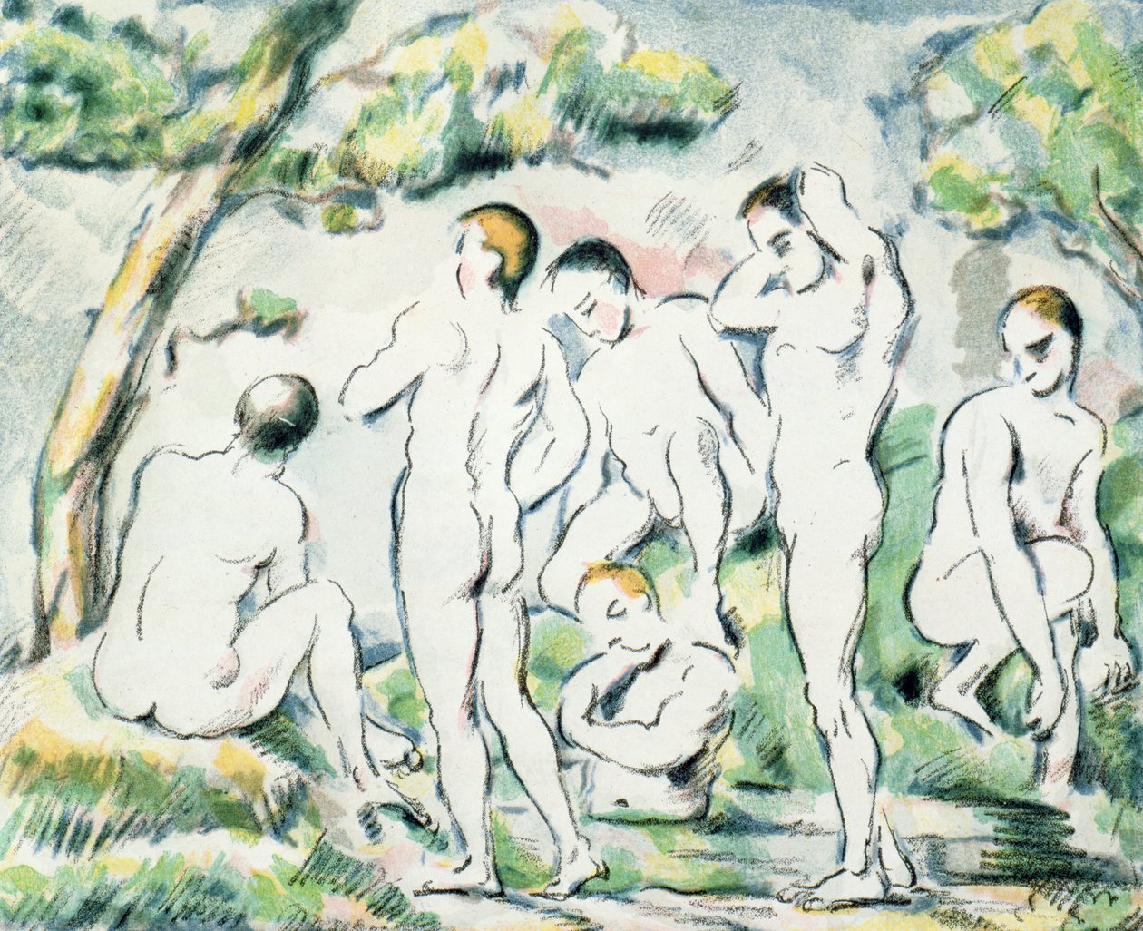 The Bathers ، صفيحة صغيرة 1897 بواسطة بول سيزان