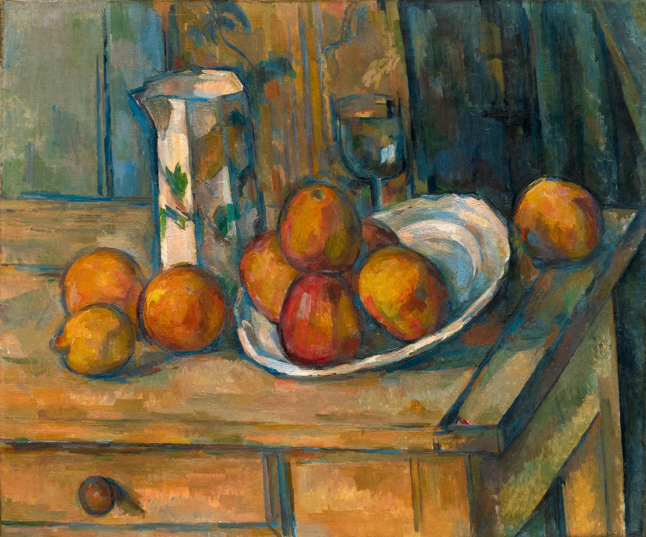 الحياة الساكنة مع إبريق الحليب والفاكهة ، c.1900 بواسطة بول سيزان