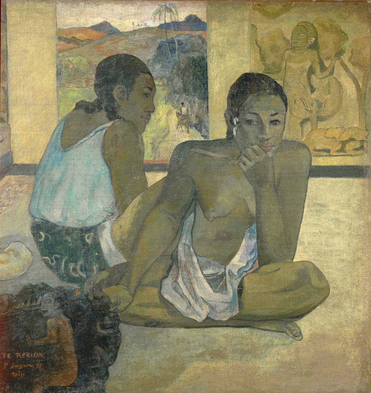 Te Rerioa (Day Dreams) ، 1897 (تفاصيل 65740) بواسطة بول غوغان