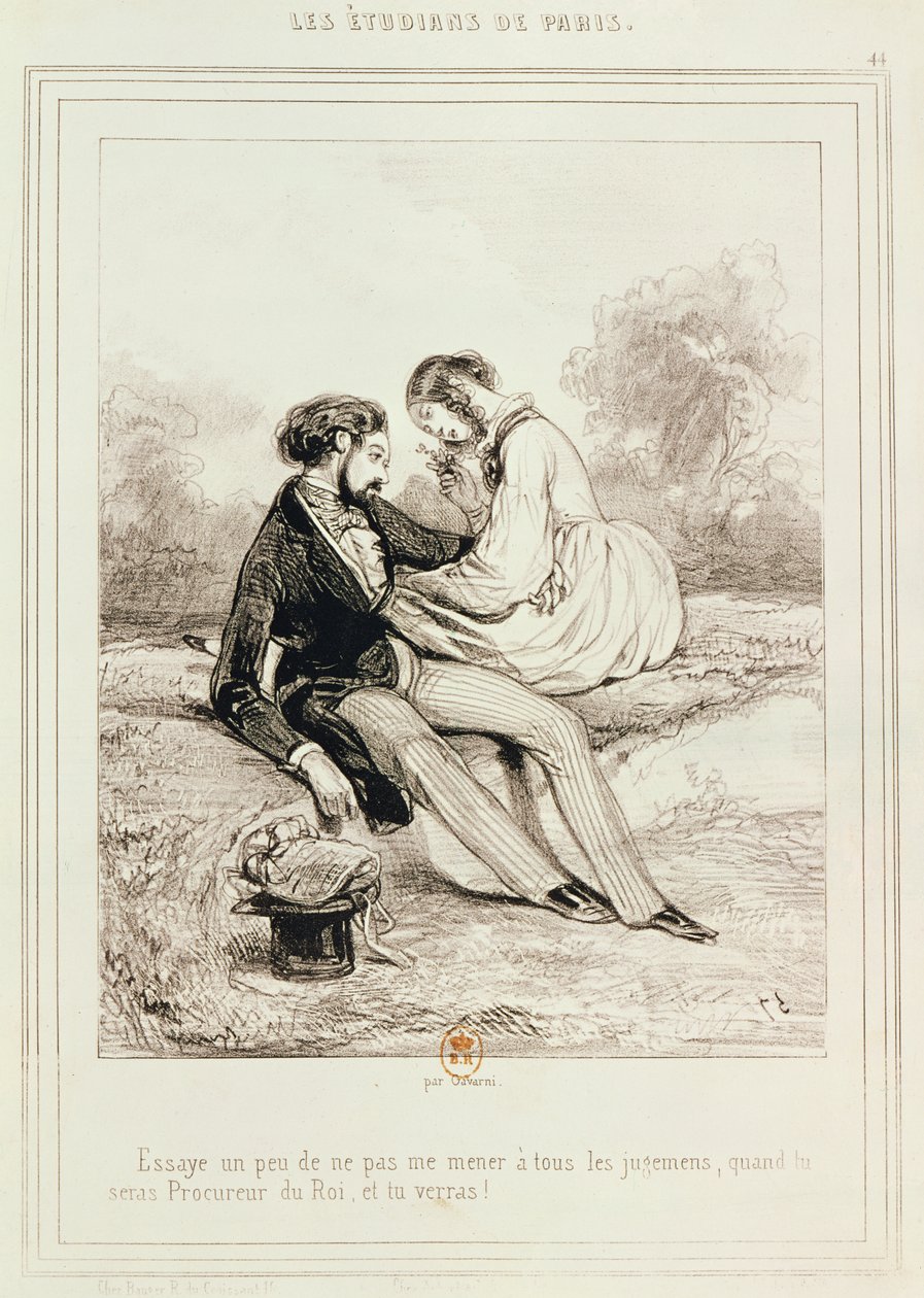 `` Les Etudians de Paris &39;&39; ، 1839 بواسطة بول جافارني