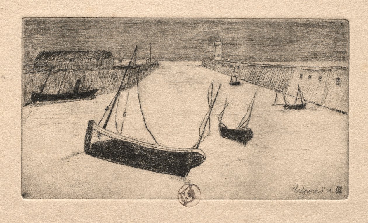 ستة حفر: Tréport ، 1895. بواسطة بول جاشت
