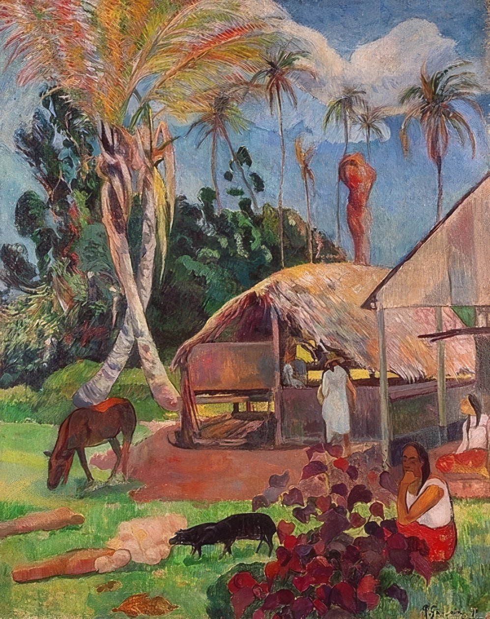 الخنازير السوداء. 1891 بواسطة بول غوغان