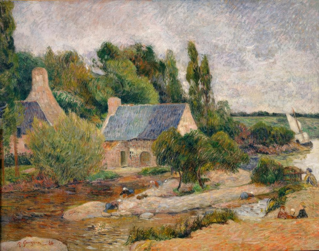 الغسالة في Pont-Avèn بواسطة بول غوغان