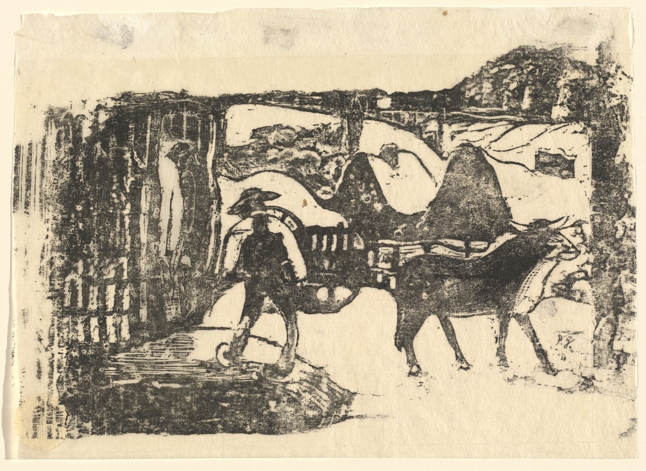 The Ox Cart (Le char a boeufs) بواسطة بول غوغان