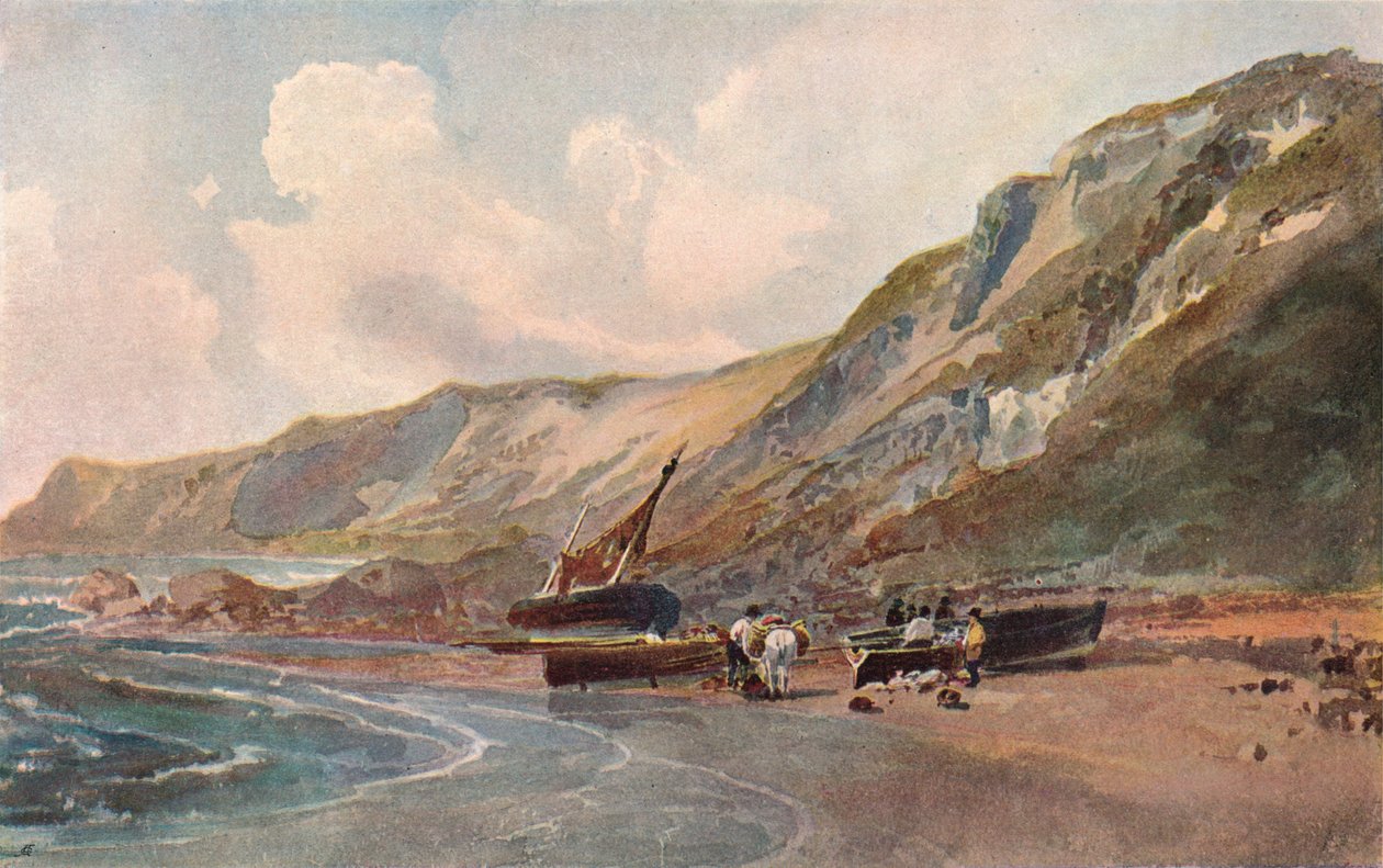 مشهد الساحل ، c1819 بواسطة بيتر دي وينت