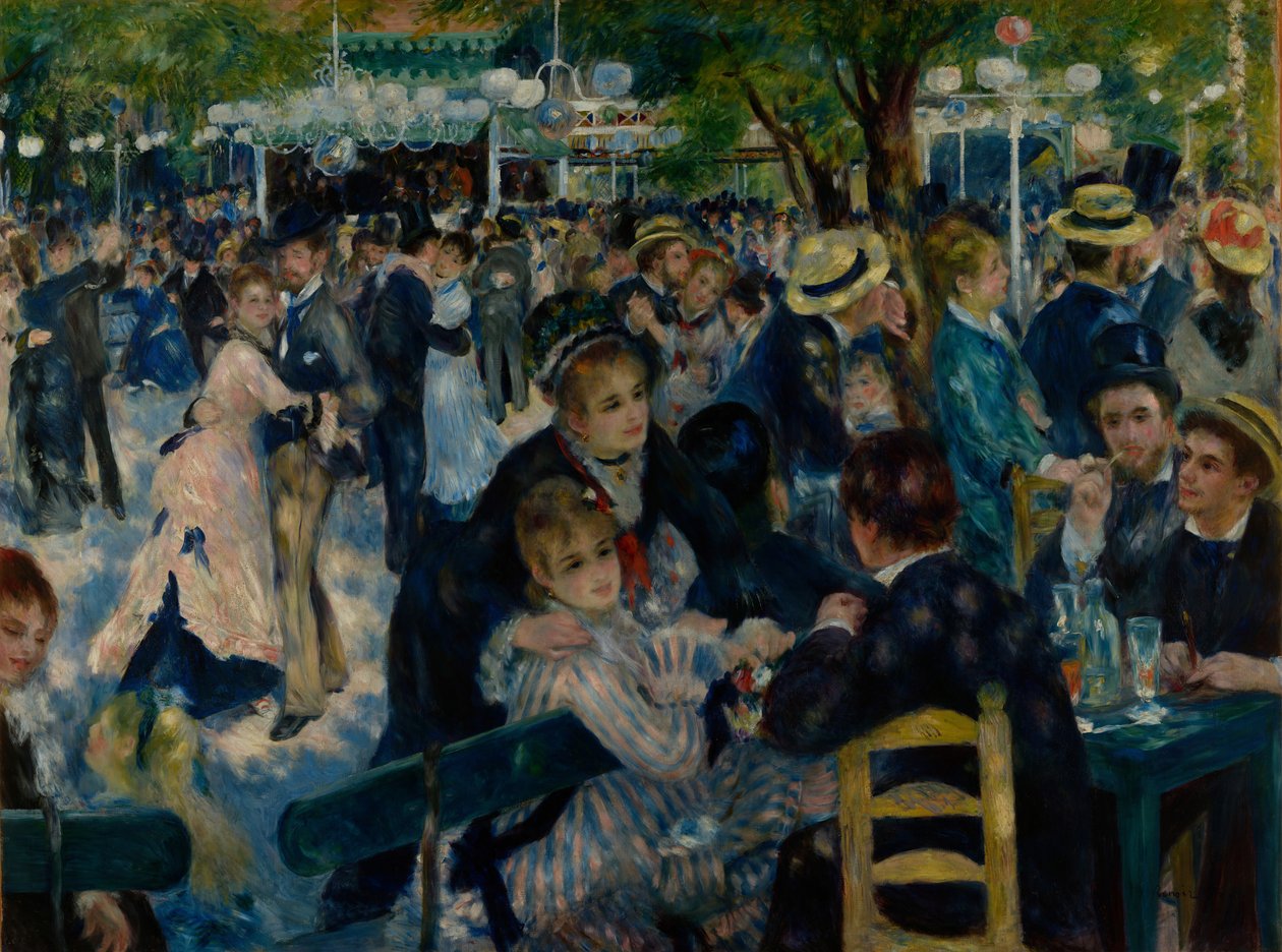 ارقص في Le Moulin de la Galette بواسطة بيير أوغست رينوار