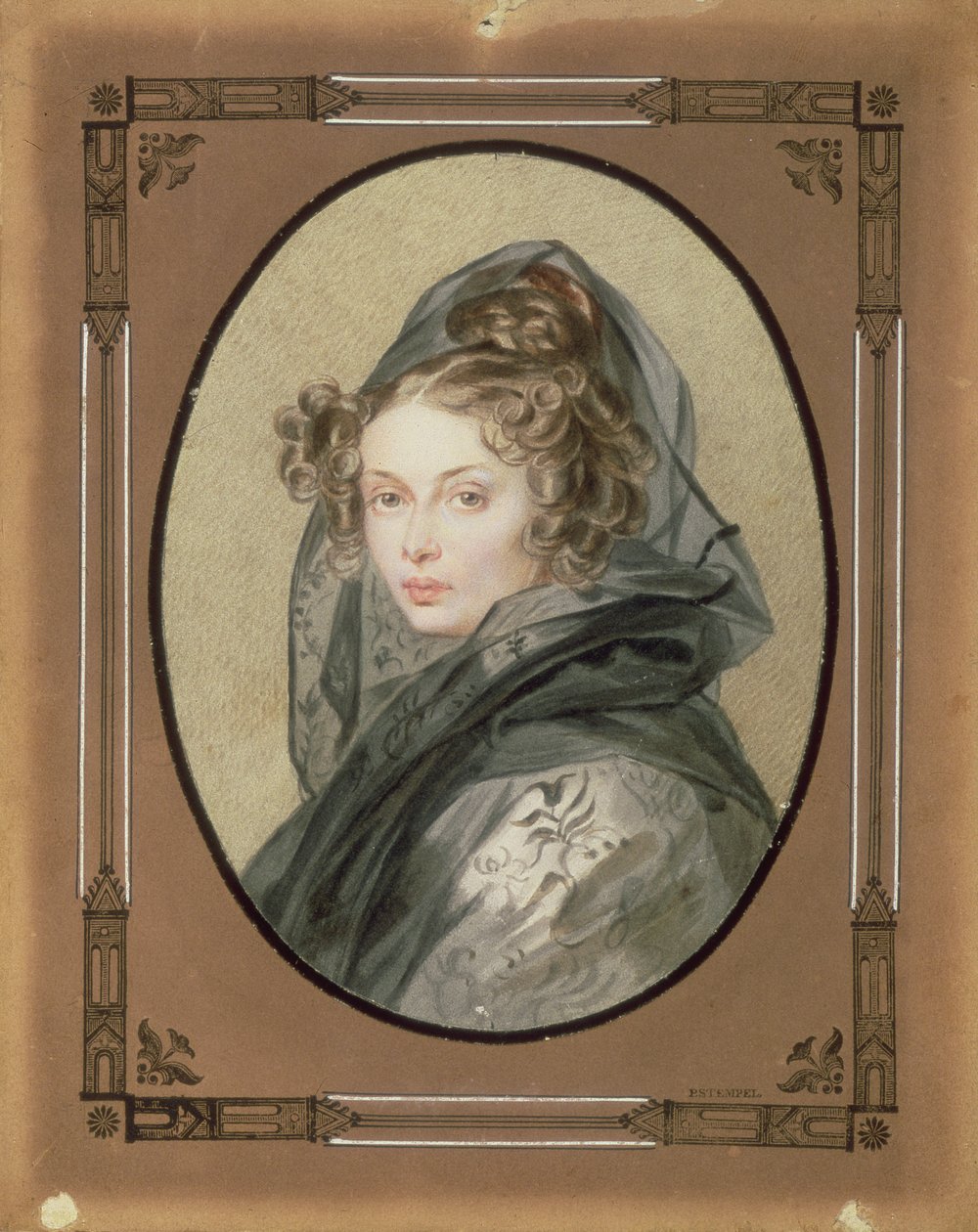 صورة ألكسندرا غريغورييفنا مورافيوفا (1804-32) ، 1825 (انظر 74426) بواسطة بيوتر فيودوروفيتش سوكولوف