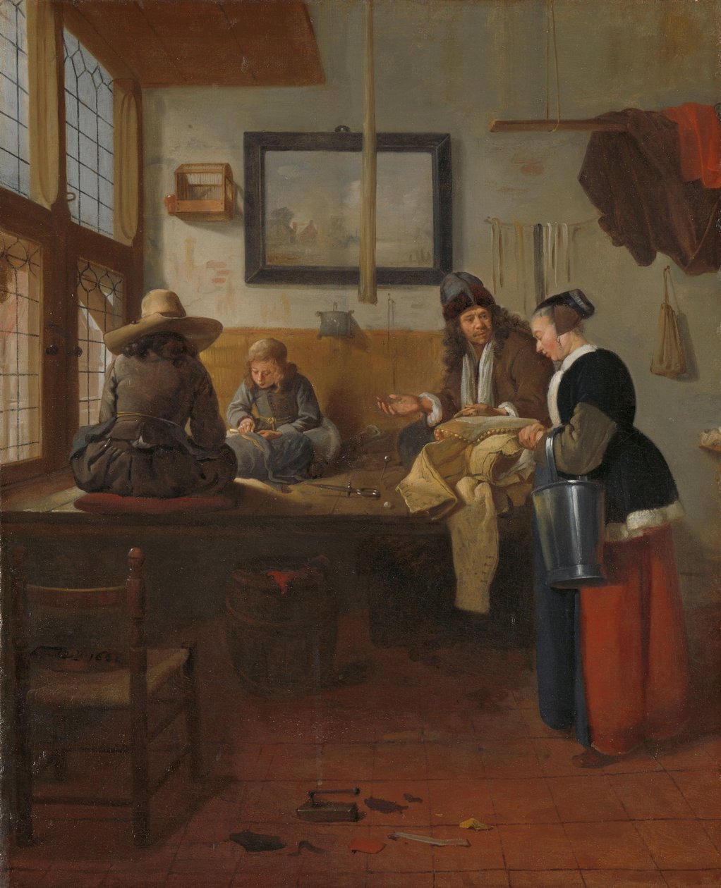 ورشة الخياط ، 1661 بواسطة Quiringh فان Brekelenkam