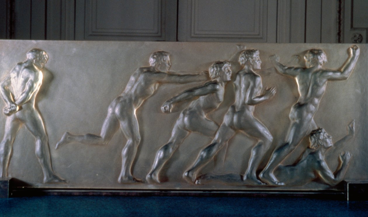 Athletes panel in glass بواسطة رينيه جول لاليك