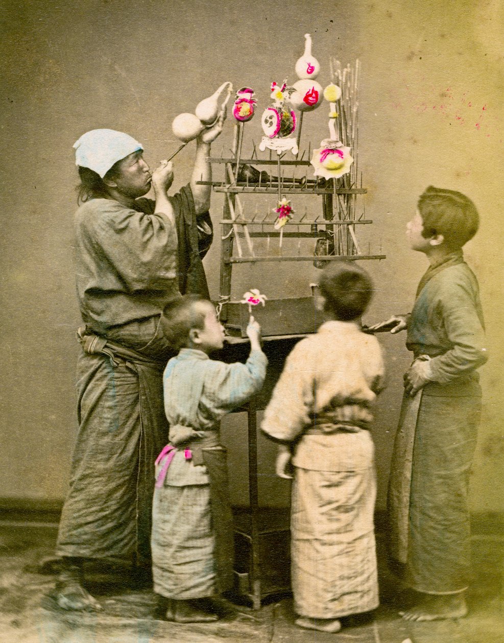بائع البالون. ج 1875 بواسطة رينجو شيموكا