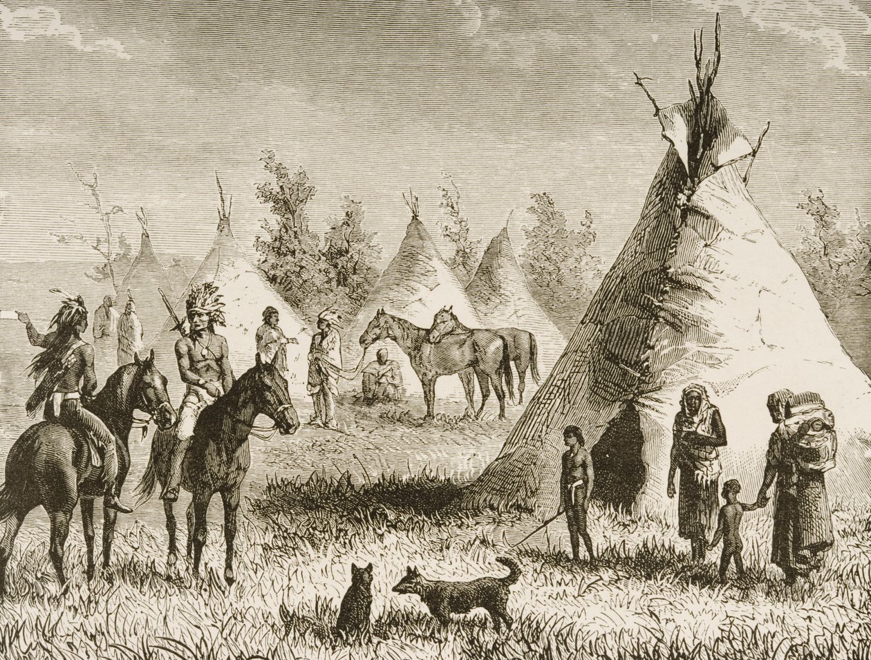 قرية سيوكس ، c.1880 بواسطة القس صمويل مانينغ