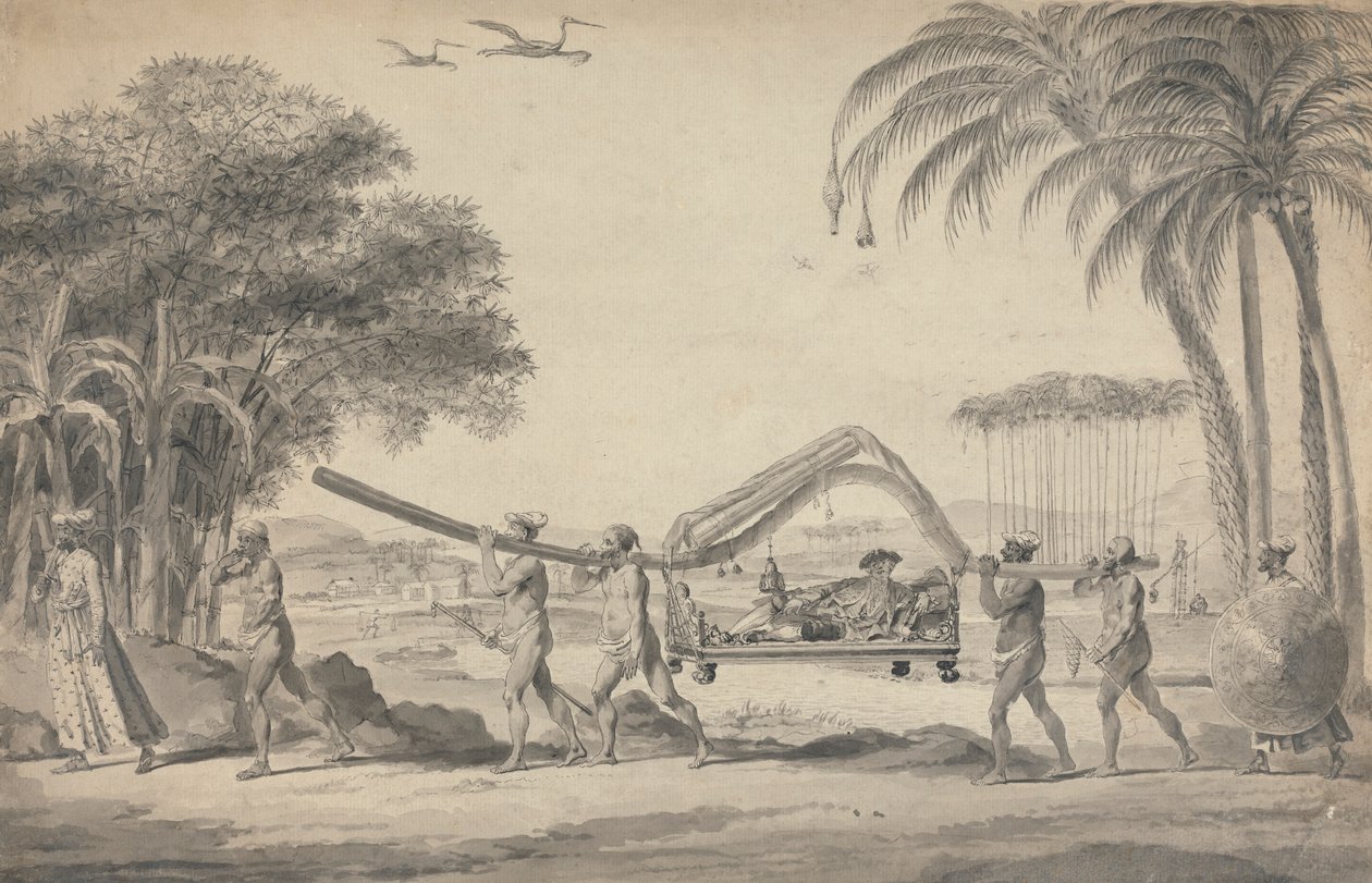مسافر في Palanquin في الهند بواسطة روبرت هوم