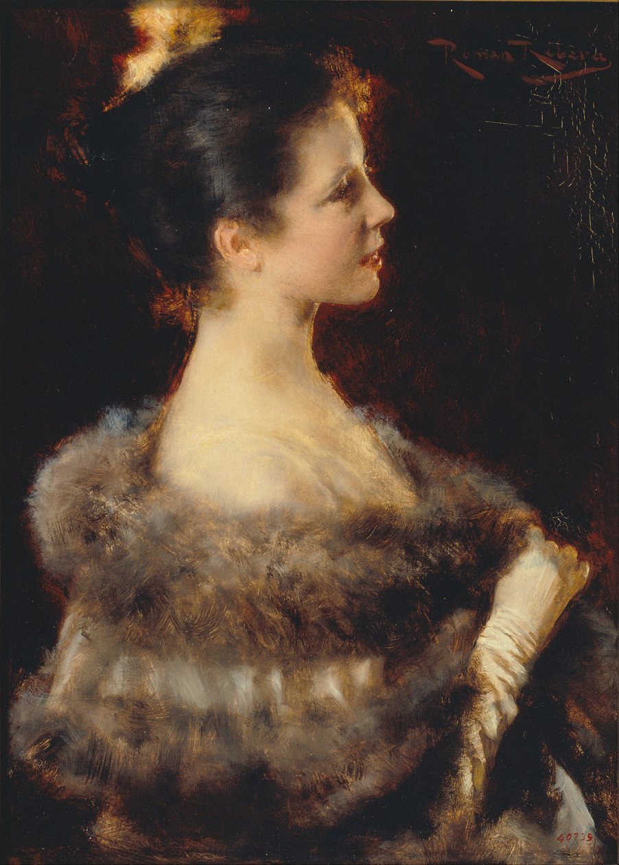 امرأة في ثوب المساء بواسطة Romà Ribera