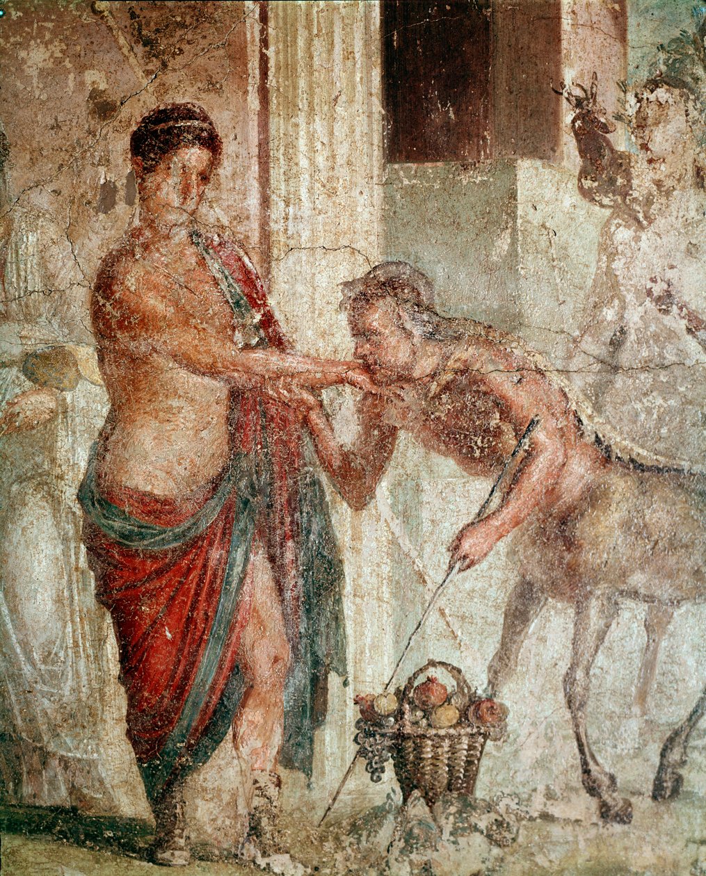 Centaur during wedding of Pelops and Hippodamia (fresco بواسطة رواية