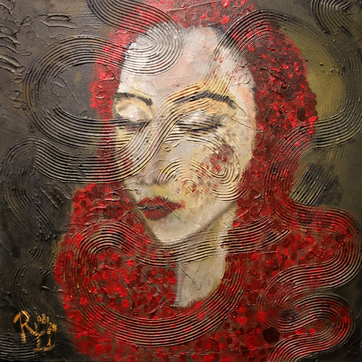 امرأة حساسة بشعر أحمر بواسطة روزالي