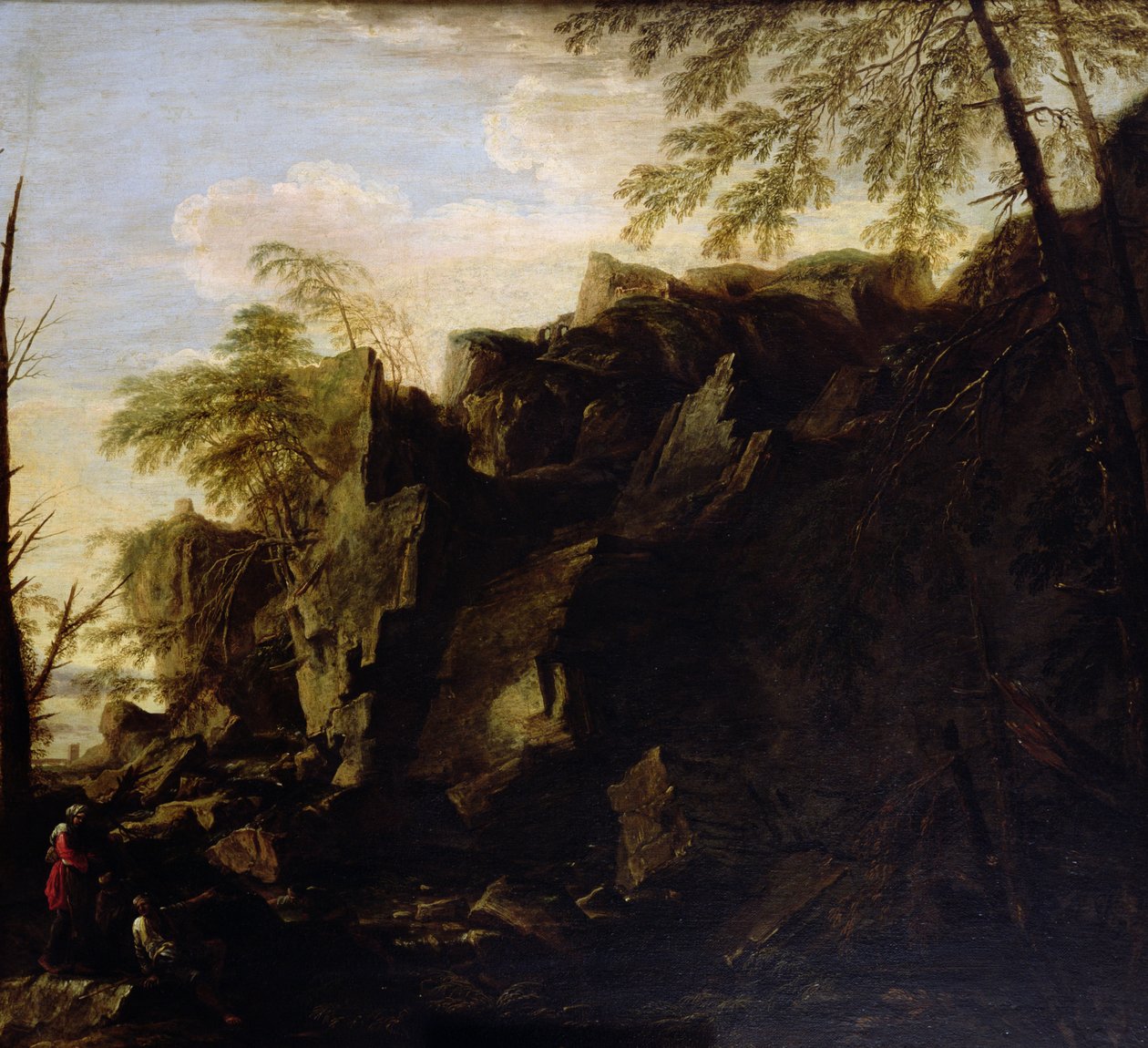 منظر صخري c.1640 بواسطة سلفاتور روزا