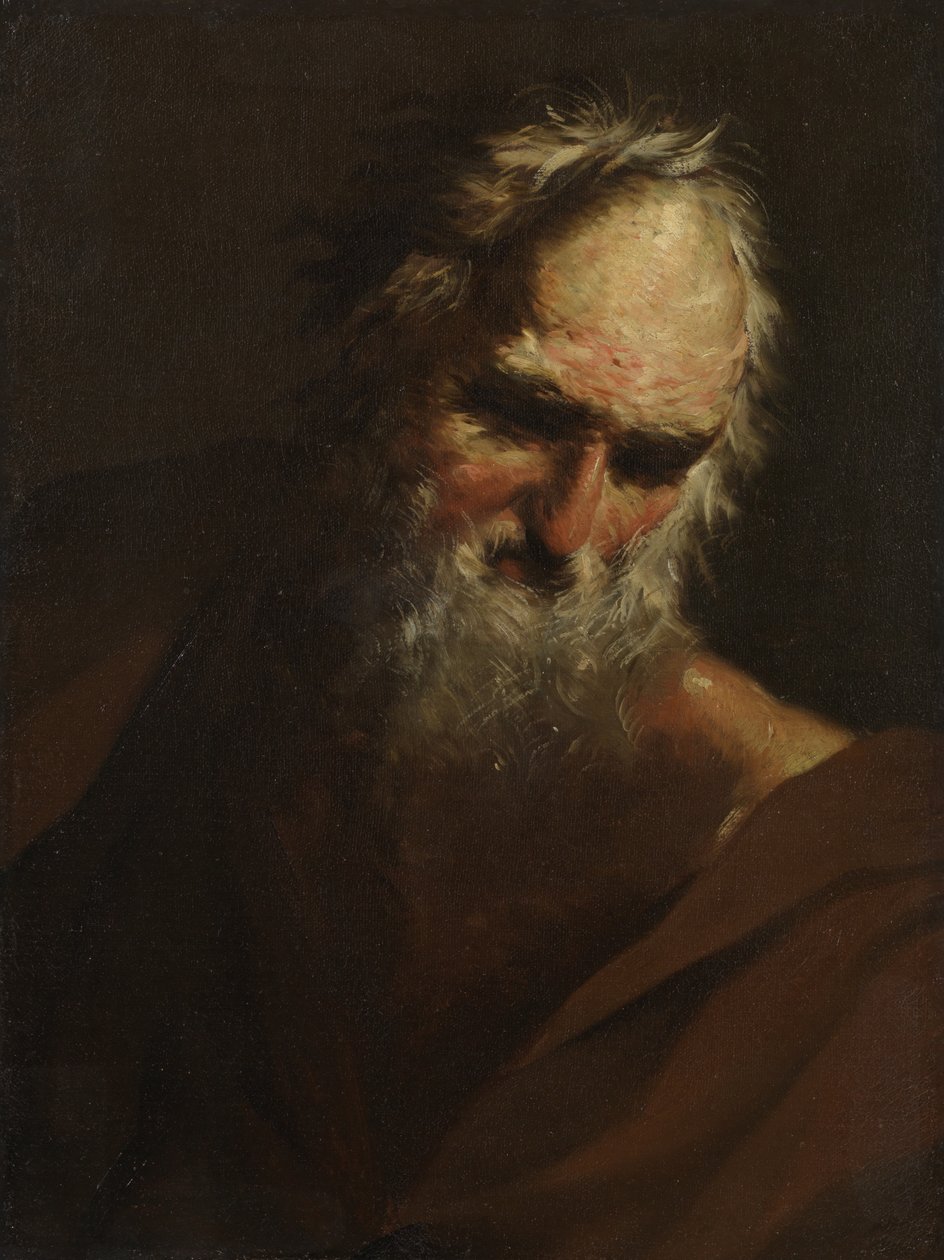 رأس رجل ملتح ، 1640-80 بواسطة سلفاتور روزا