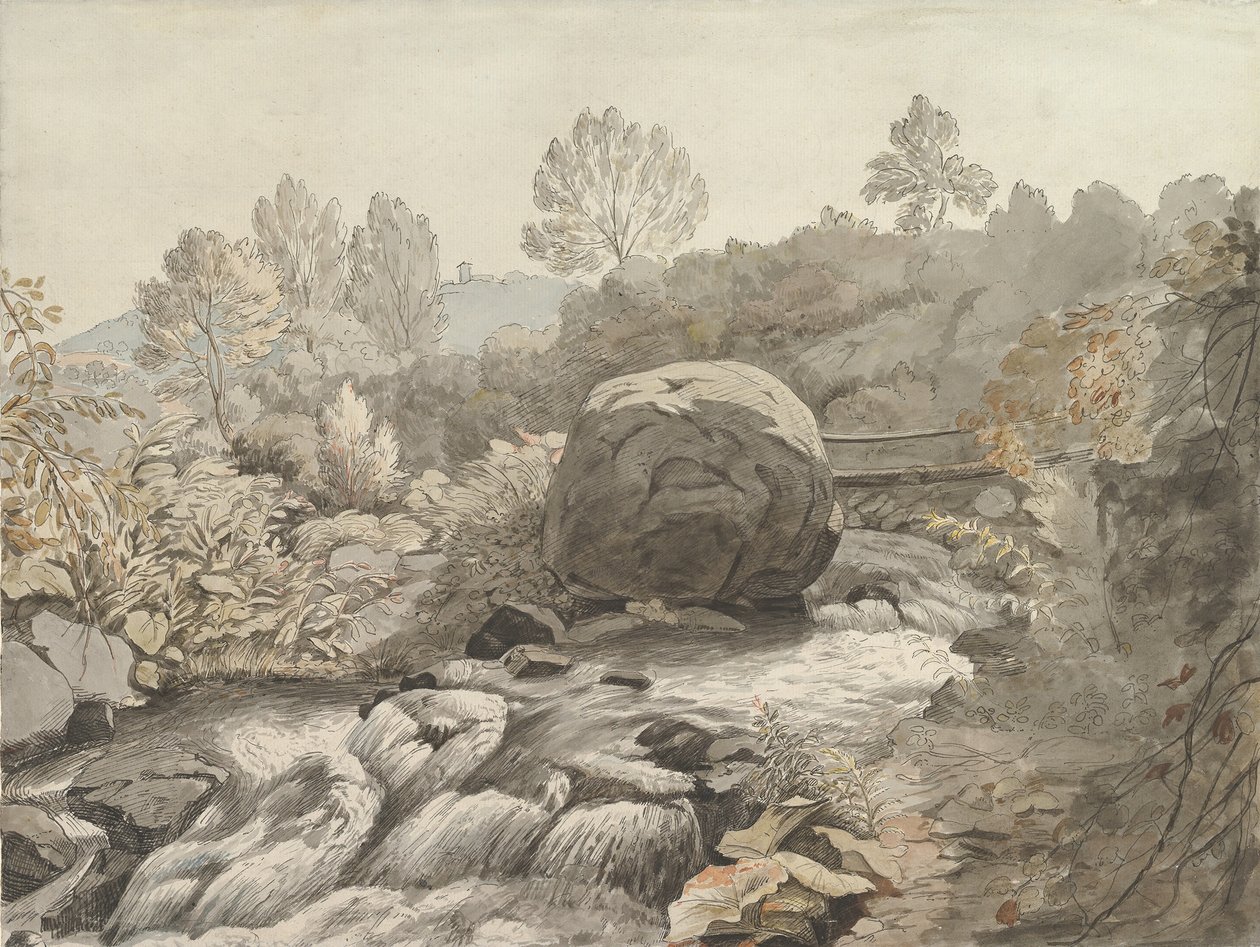 تيار صخري ، إيطاليا ، كاليفورنيا. 1786-91. بواسطة صموئيل وودفورد