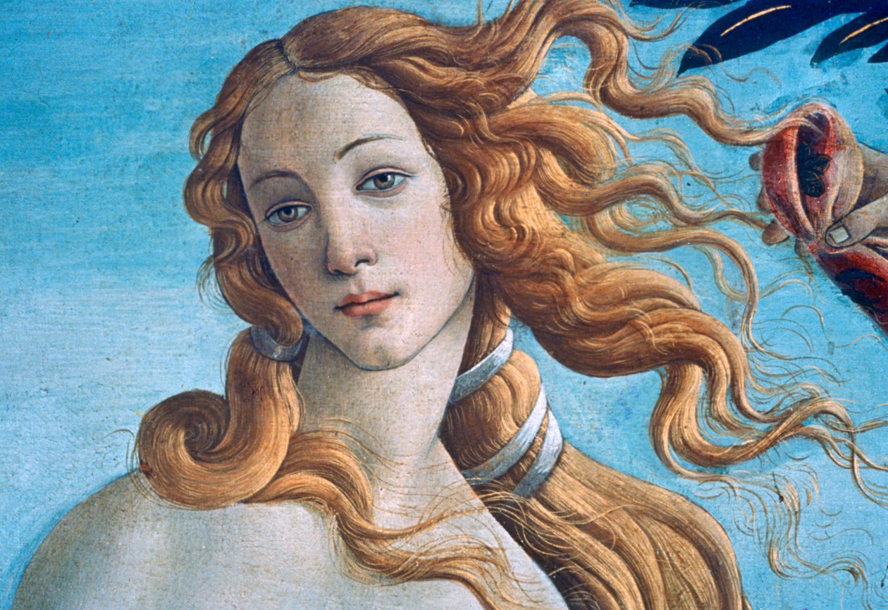 ولادة فينوس التفاصيل ، c1485 بواسطة ساندرو بوتيتشيلي