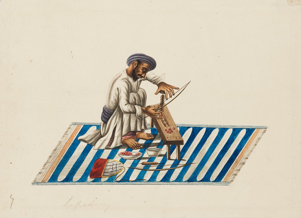الجواهري في العمل ، c1810 بواسطة سيواك رام