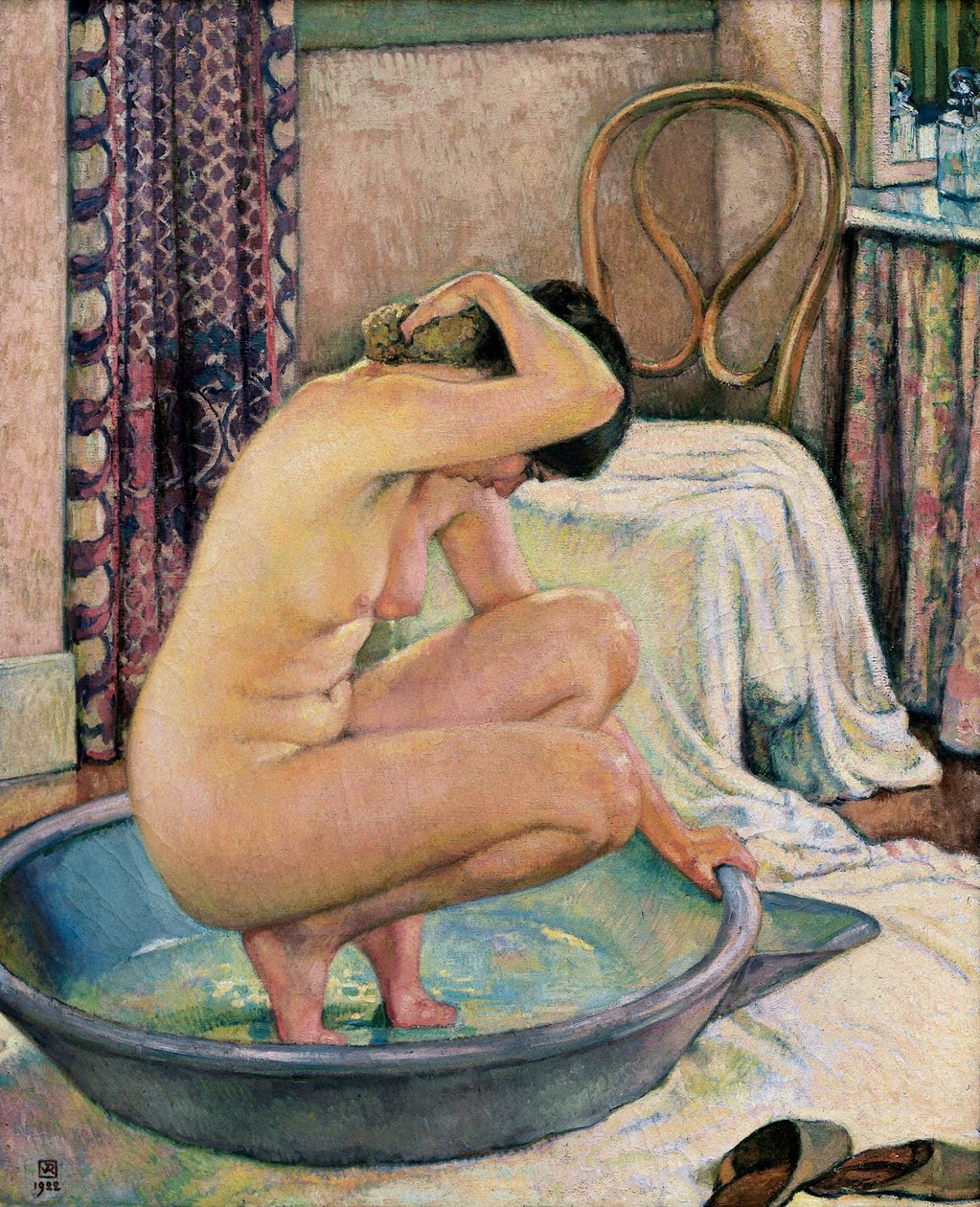 "عارية في حوض" بواسطة Théo van Rysselberghe
