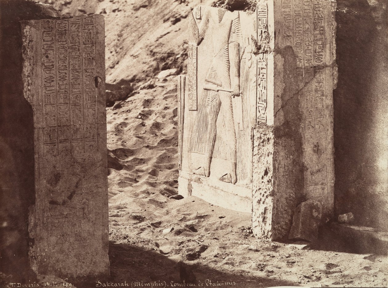 قبر بتاحمس ، سقارة ممفيس ، 1859. بواسطة Théodule Devéria