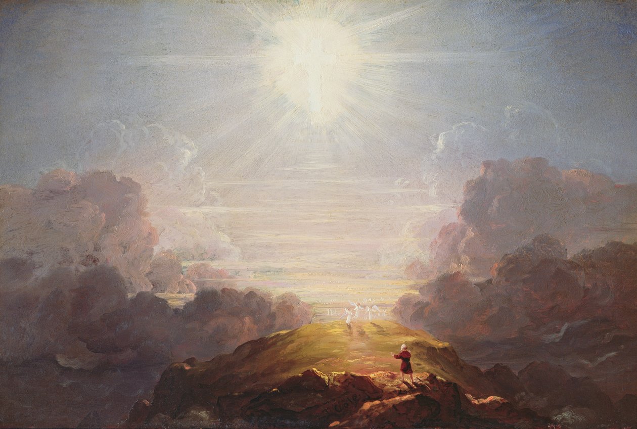 دراسة للصليب والعالم ، c.1846 بواسطة توماس كول