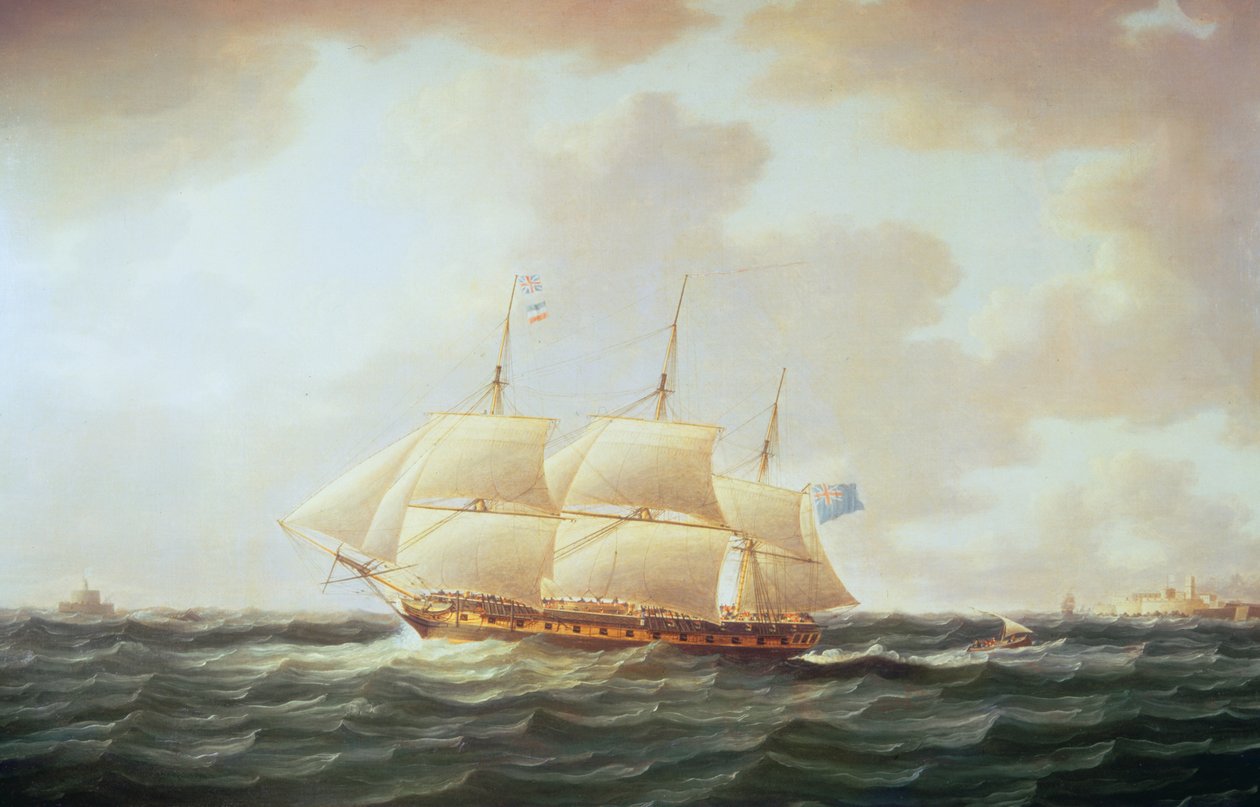 HMS Minerva بواسطة توماس باترسورث