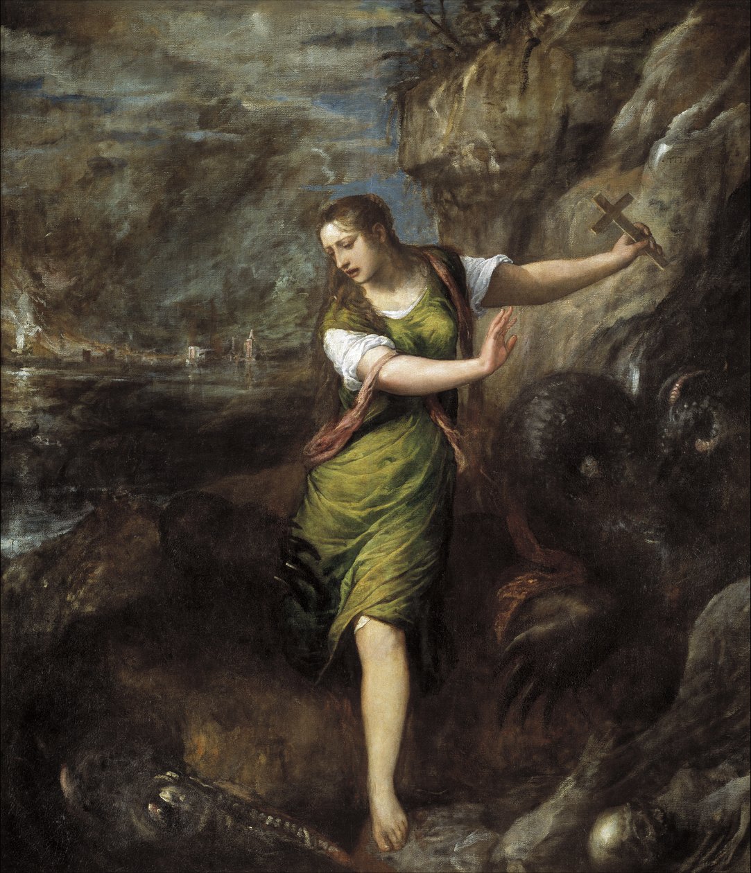 سانت مارغريت ، ج. 1565 بواسطة تيزيانو فيتشيلي
