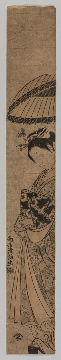 إمراة جميلة بواسطة Torii Kiyomitsu