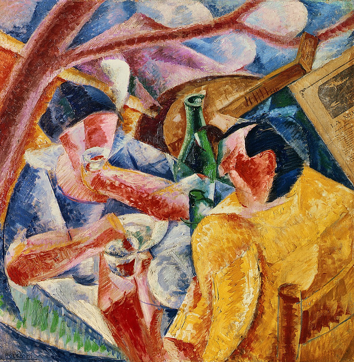 تحت العريشة في نابولي أو تحت العريشة ، 1914 بواسطة Umberto Boccioni