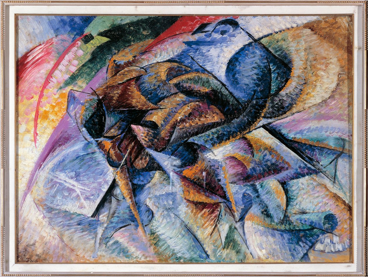 ديناميكية راكب دراجة بواسطة Umberto Boccioni