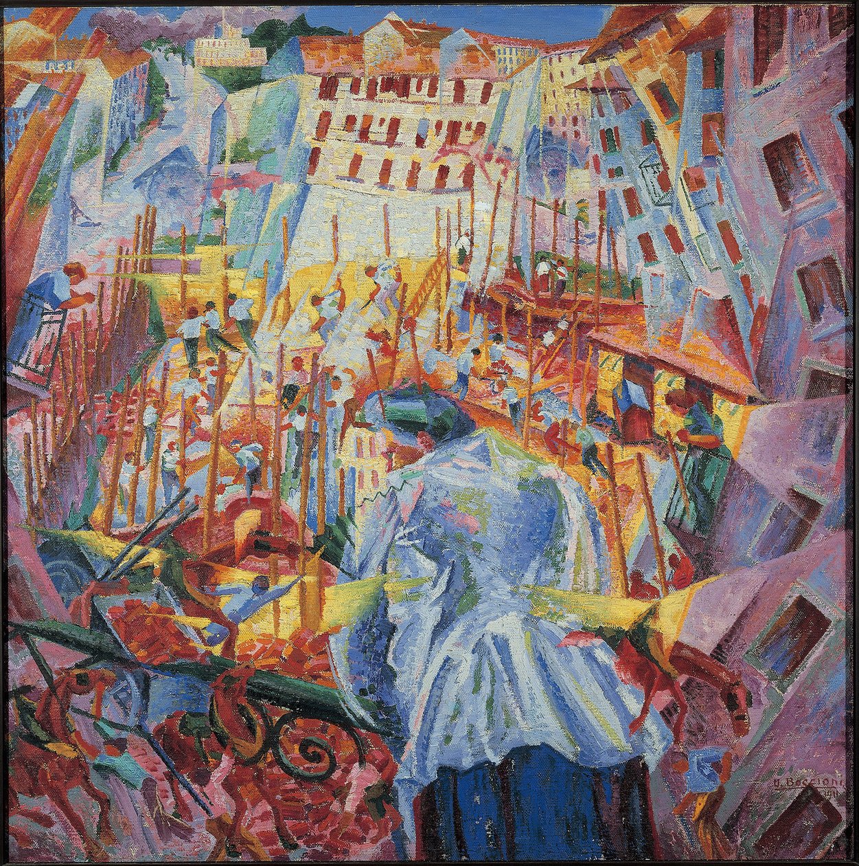 رؤى متزامنة (زيت على قماش بواسطة Umberto Boccioni