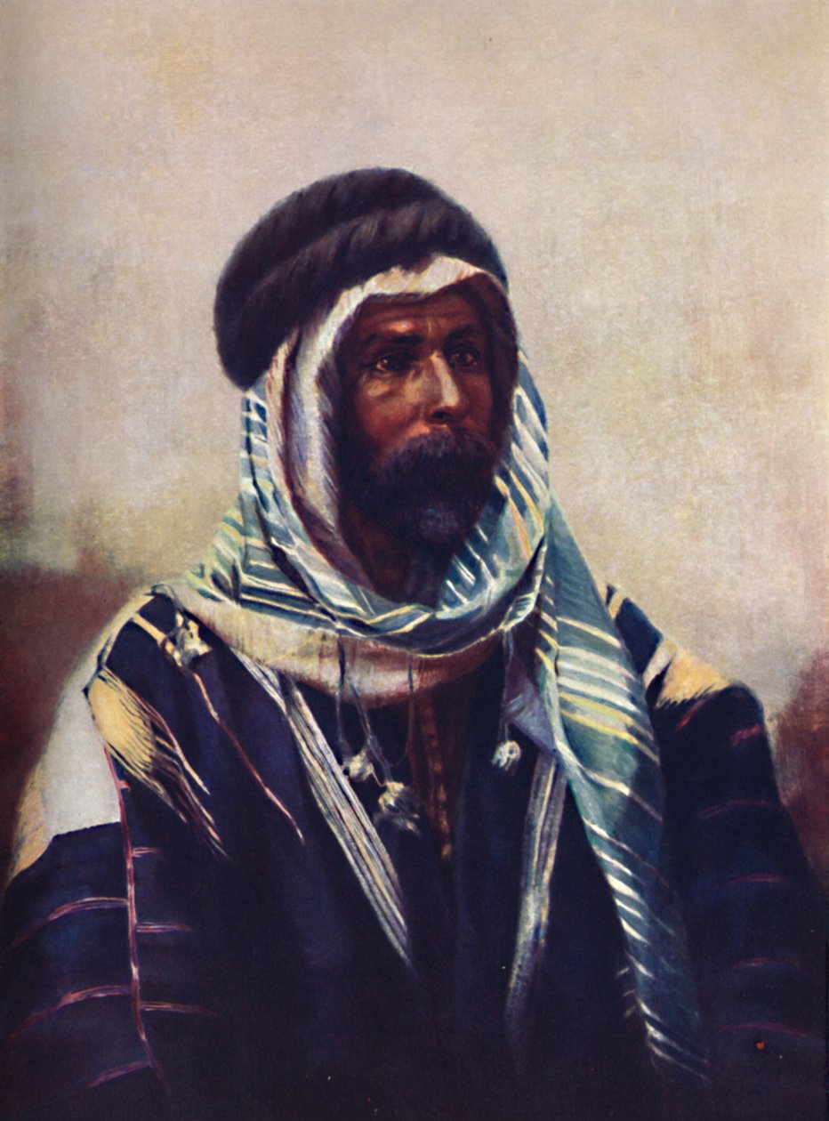 شيخ بدوي يرتدي الموقد 1902 بواسطة غير معروف