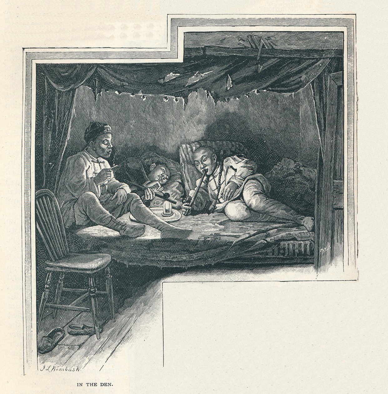 ليلة في دن الأفيون ، 1891 بواسطة غير معروف