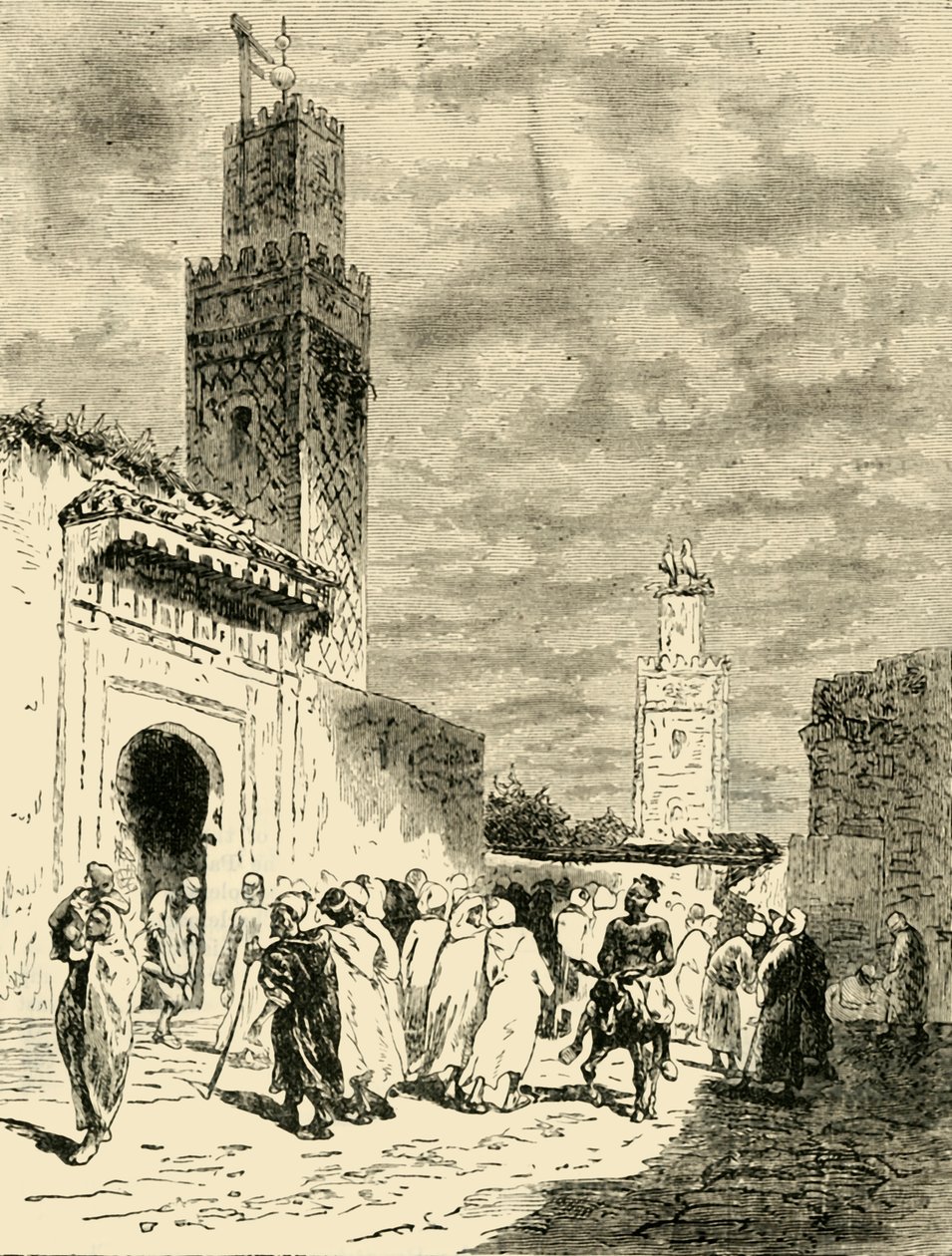 شارع في فاس 1890. بواسطة غير معروف