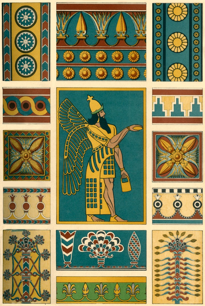 زخرفة آشورية ، 1898. بواسطة غير معروف