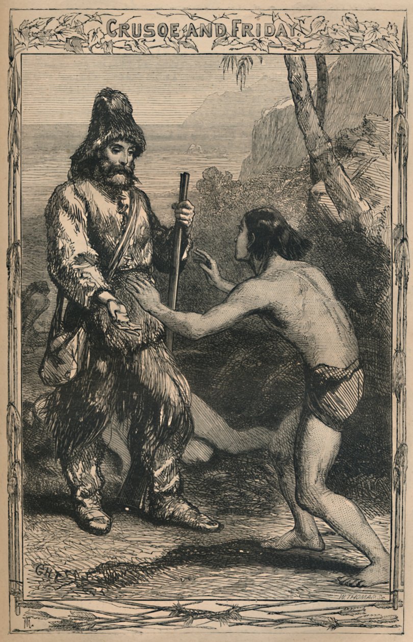 كروزو والجمعة ، c1870 بواسطة غير معروف
