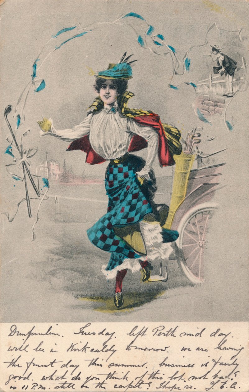 ديكور أنثى لاعب غولف 1 ، c1904 بواسطة غير معروف