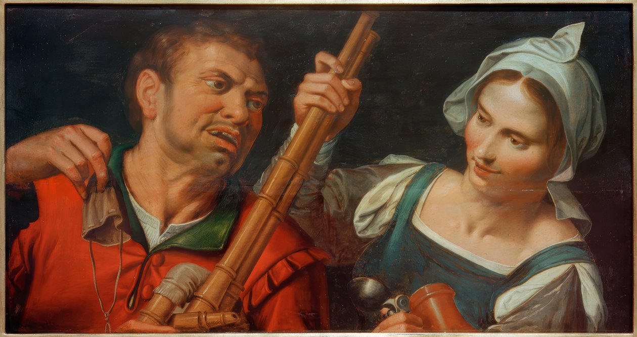 Bagpiper وامرأة بواسطة غير معروف