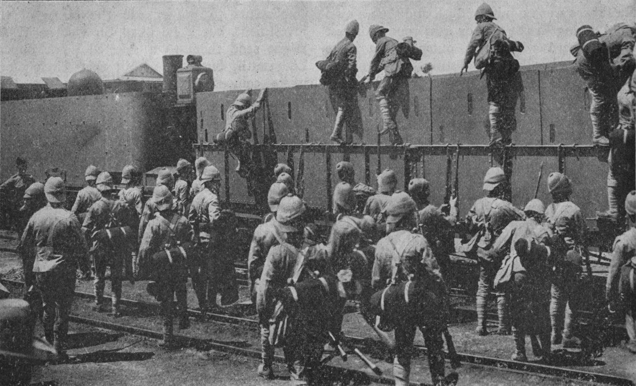 الدخول في قطار مصفح ، 1902 بواسطة غير معروف