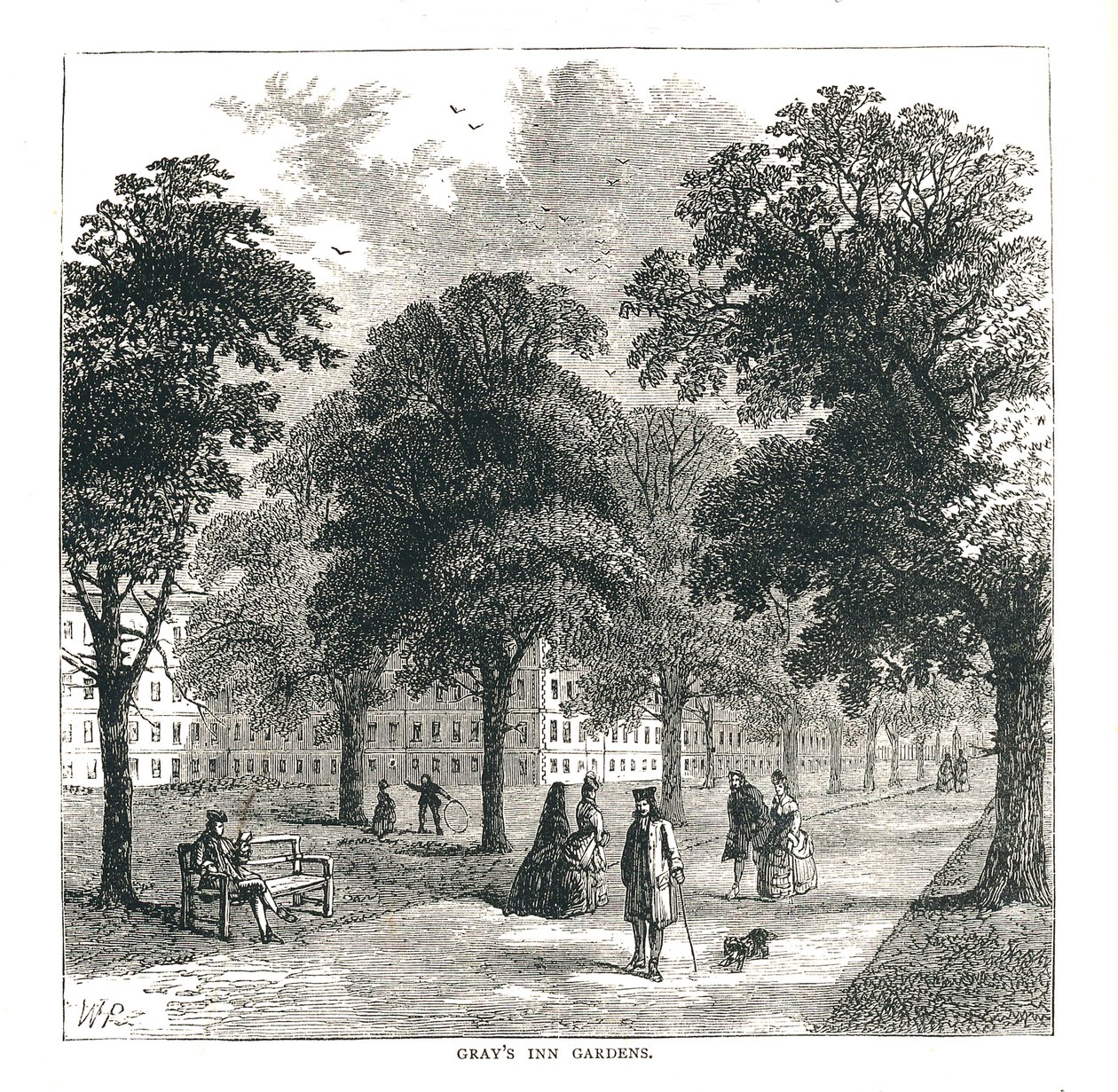 حدائق جرايز إن ، 1878 بواسطة غير معروف
