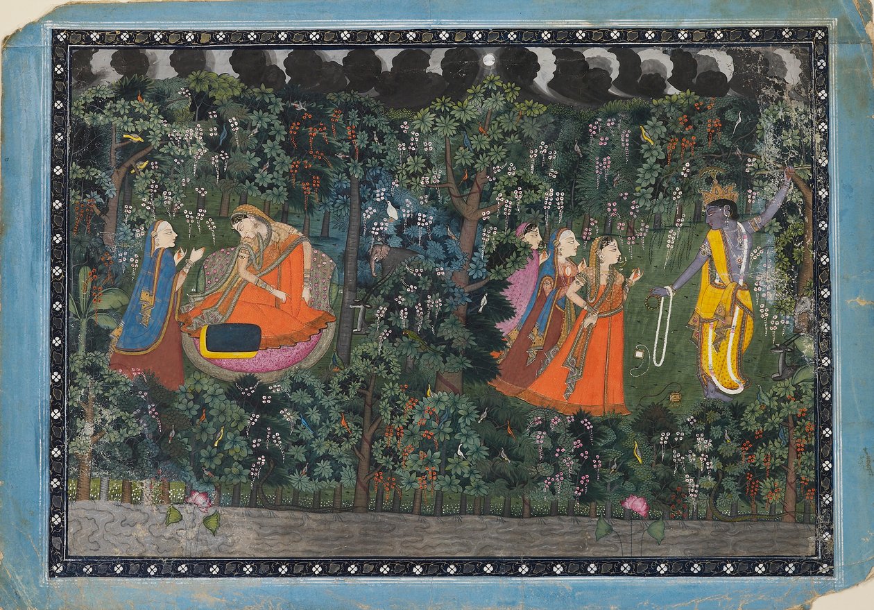 كريشنا ورادها ، 1850 بواسطة غير معروف