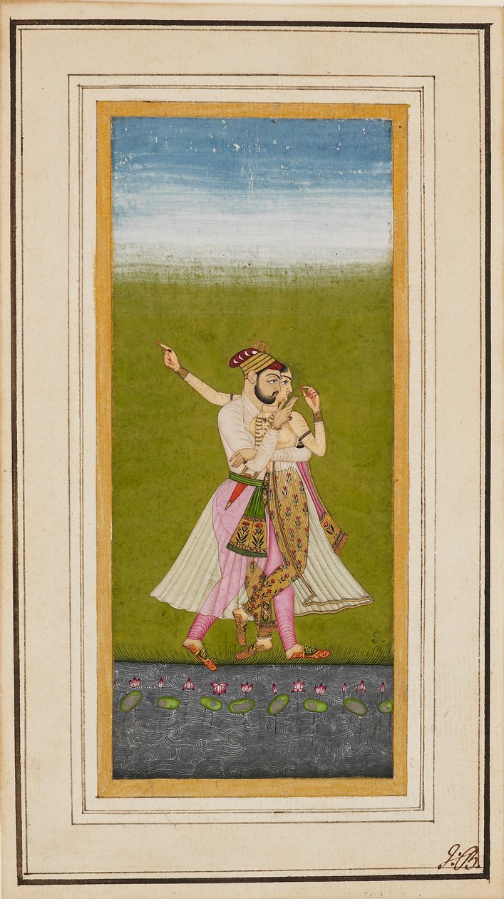 عشاق بركة اللوتس ، c1700 بواسطة غير معروف